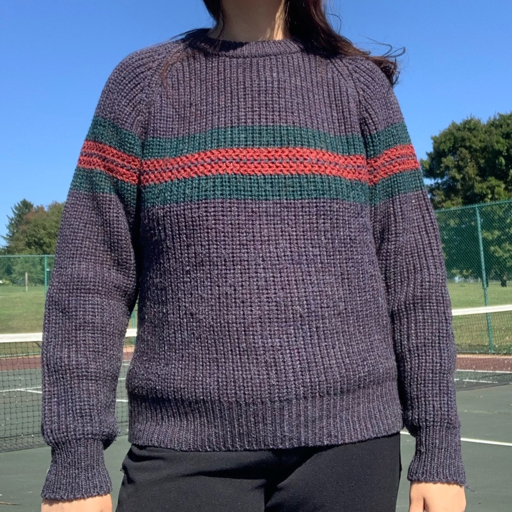 Great Plains sweater company blue knit sweater